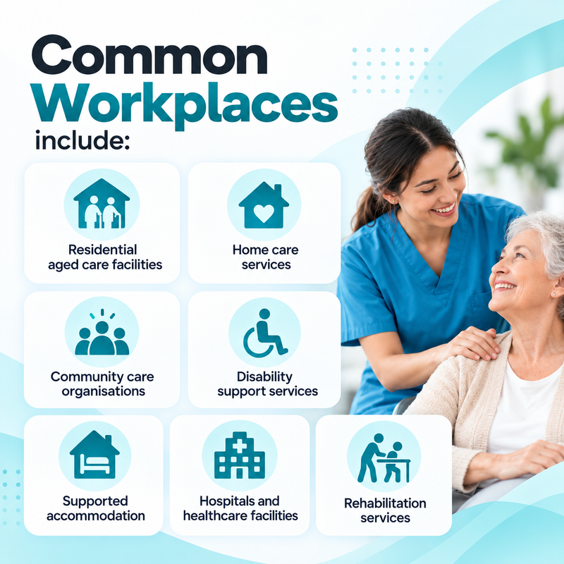 Common workplaces for Personal Care Workers